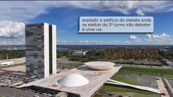 Entre os planos discutidos, estava o de "explodir o edifício do debate onde os eleitos do 2º turno irão debater" — Foto: Reprodução/TV Globo