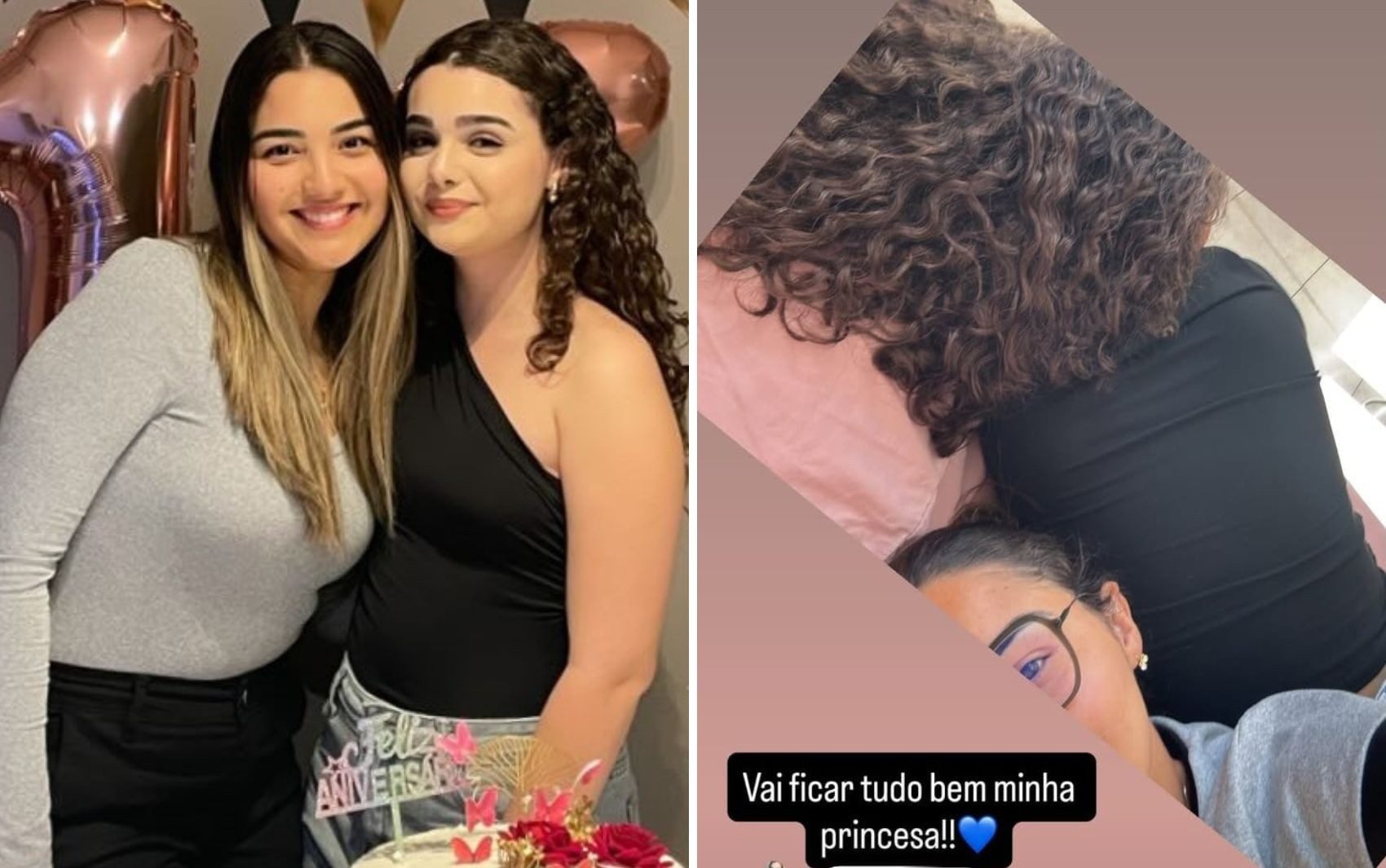 Irmã de brasileira encontrada na França posta foto deitada ao lado da adolescente após reencontro: 'Vai ficar tudo bem' — Foto: Reprodução/Instagram Ana Flávia