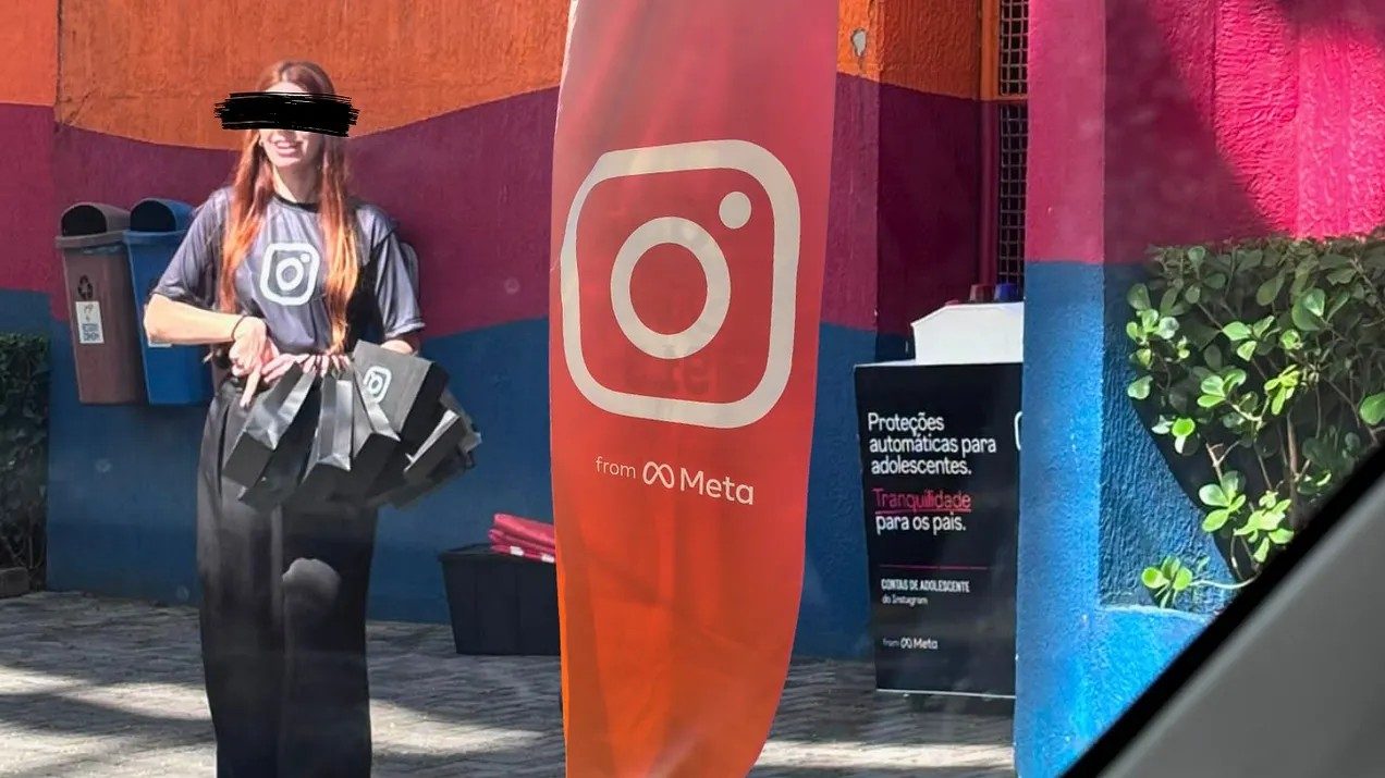 Campanha da Meta sobre recurso do Instagram para adolescentes — Foto: Reprodução