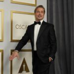 Brad Pitt no Oscar 2021 — Foto: AP Photo/Chris Pizzello