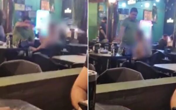 Advogado é filmado agredindo uma mulher em Jataí — Foto: Reprodução/TV Anhanguera